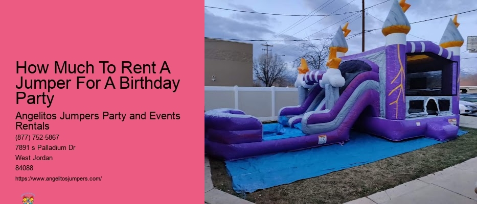 How Much To Rent A Jumper For A Birthday Party